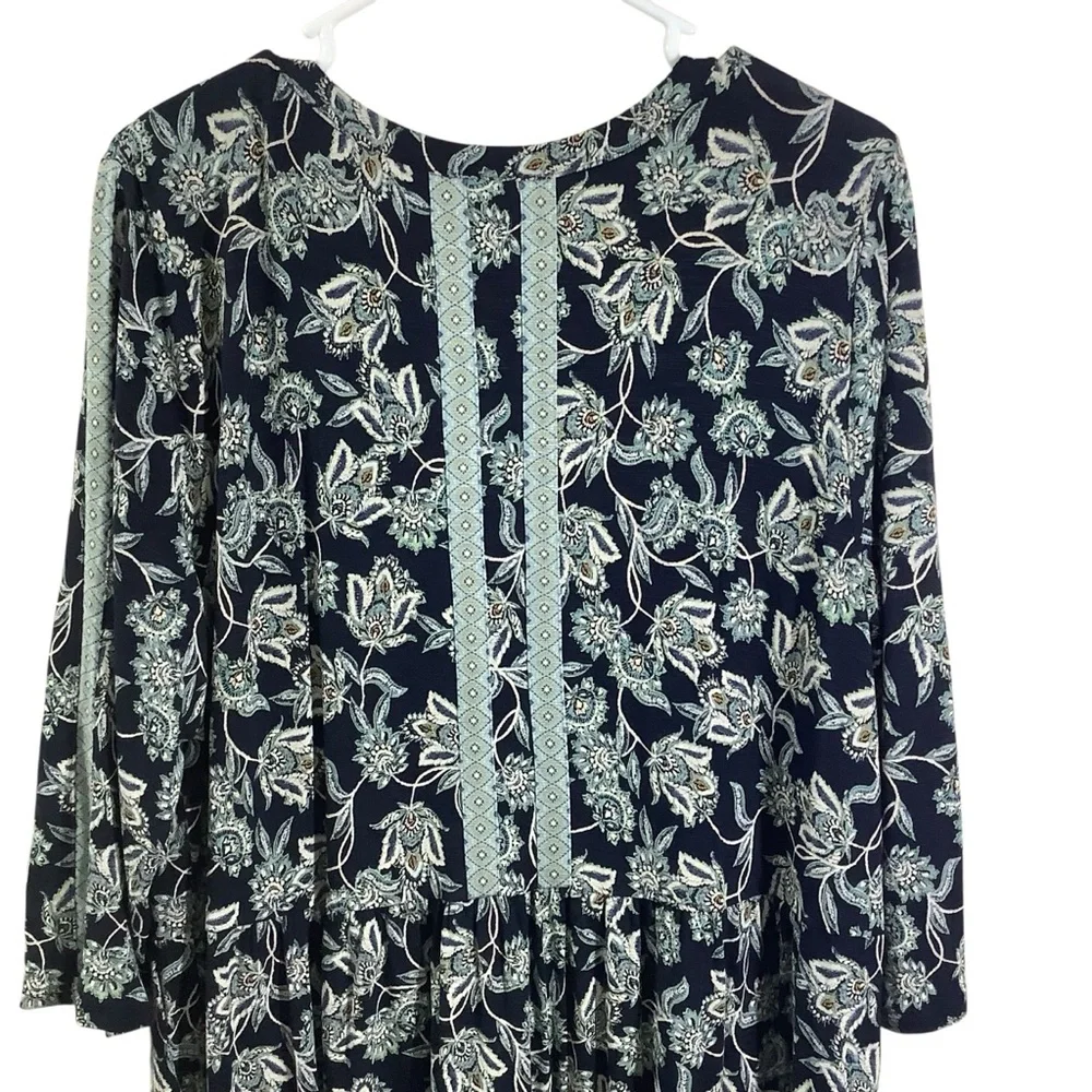 J.jill Floral Women's Floral Print Midi Dress - Picture 5 of 9